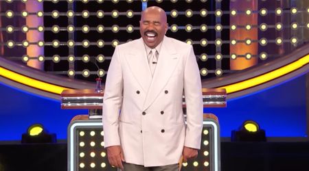 'Family Feud' host Steve Harvey shows he can laugh at himself during an answer about bald men