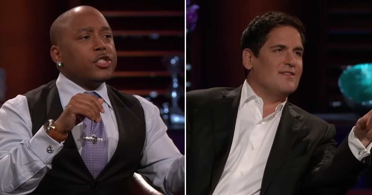 Screenshots showing Daymond John and Mark Cuban on "Shark Tank" (Cover Image Source: YouTube | Shark Tank Global)