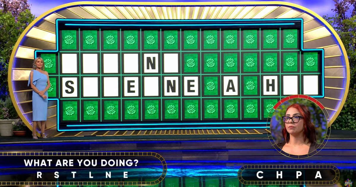 Screenshot showing Brianne Peterson attempting her Bonus Round puzzle (Cover image source: YouTube | Wheel Of Fortune)