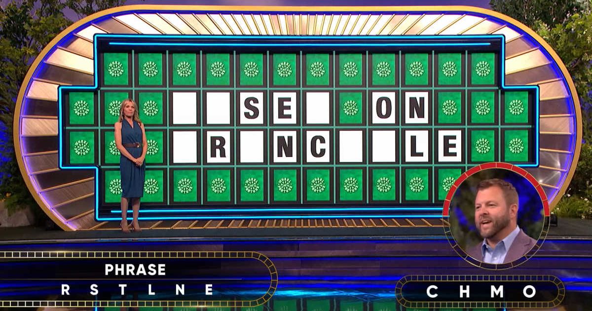 Screenshot showing Andy Schwartz attempting his Bonus Round puzzle (Cover image source: YouTube/Wheel of Fortune)