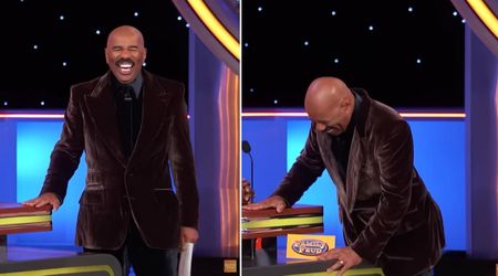 'Family Feud' host Steve Harvey lost it after hearing  answer about tattoo in wild TV moment