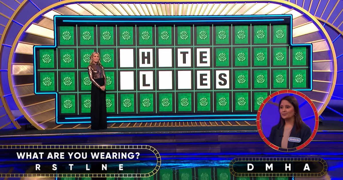 Screenshot showing the contestant, Vandana attempting her Bonus Round puzzle (Cover image source: YouTube | Wheel Of Fortune)
