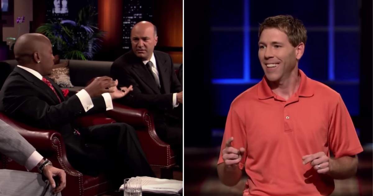 Screenshots showing the sharks and the entrepreneur on "Shark Tank." (Cover Image Source: YouTube | Shark Tank Global)
