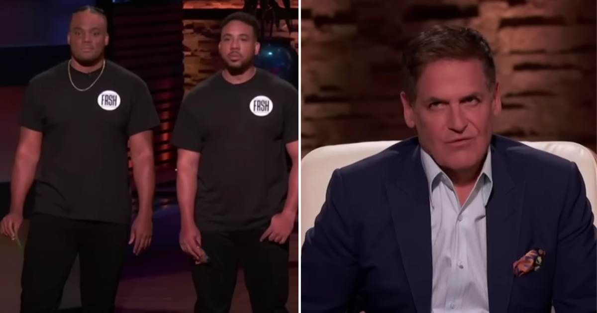Screenshots showing the entrepreneurs and Mark Cuban on "Shark Tank" (Cover Image Source: YouTube | Shark Tank Global)