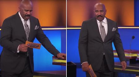 'Family Feud' host Steve Harvey gets uncomfortable as players screamed out their answers