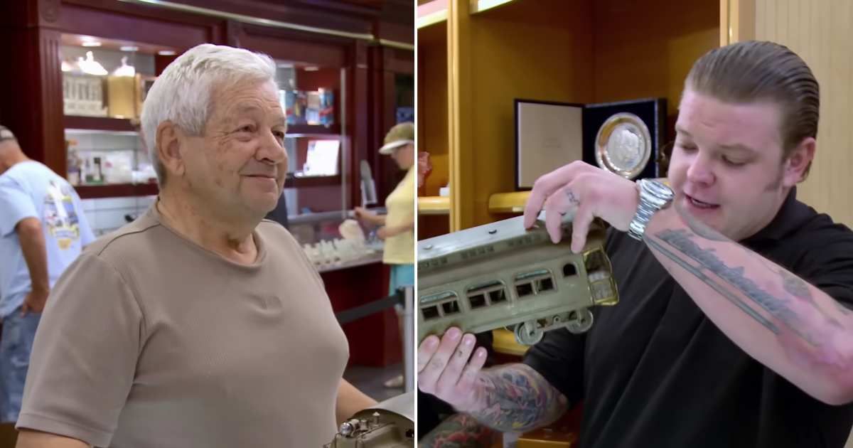 Screenshots showing the guest and Corey Harrison on "Pawn Stars" (Cover Image Source: YouTube | Pawn Stars)