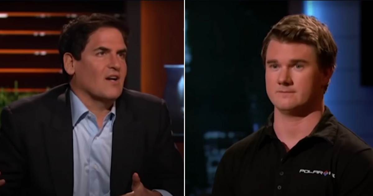 Screenshots showing Mark Cuban and the entrepreneur on "Shark Tank" (Cover Image Source: YouTube | Sony Pictures Television)