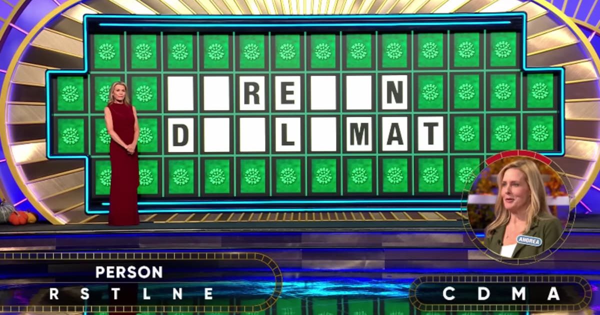 Andrea trying to figure out the puzzle (Cover image source: YouTube | Wheel of Fortune)