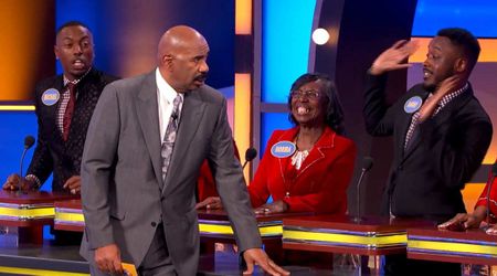 'Family Feud' host Steve Harvey tells player to 'be careful' as she wanted to touch his mustache