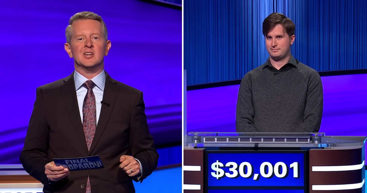 Screenshots showing Ken Jennings and the contestant on "Jeopardy!" (Cover Image Source: YouTube | Jeopardy!)