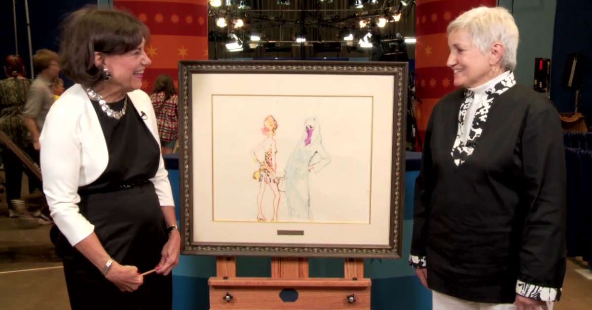 Screenshot showing the expert, the painting, and the guest on the show (Cover image source: Antiques Roadshow PBS)