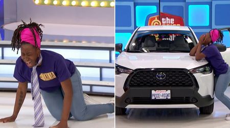 'Price is Right' contestant falls to her knees and almost breaks down after winning Toyota car