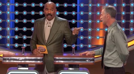 'Family Feud' host Steve Harvey throws his cards away after stubborn contestant refused to answer