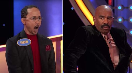 'Family Feud' host Steve Harvey pushes contestant away for his answer — but it turned out right