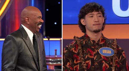 'Family Feud' host Steve Harvey loses it after hearing contestant's answer about foreign language