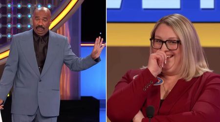 'Family Feud' host Steve Harvey mocks contestant for her choice of sides with a barbecue