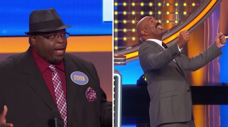 'Family Feud' host Steve Harvey can't stop laughing as player complains about his own hometown