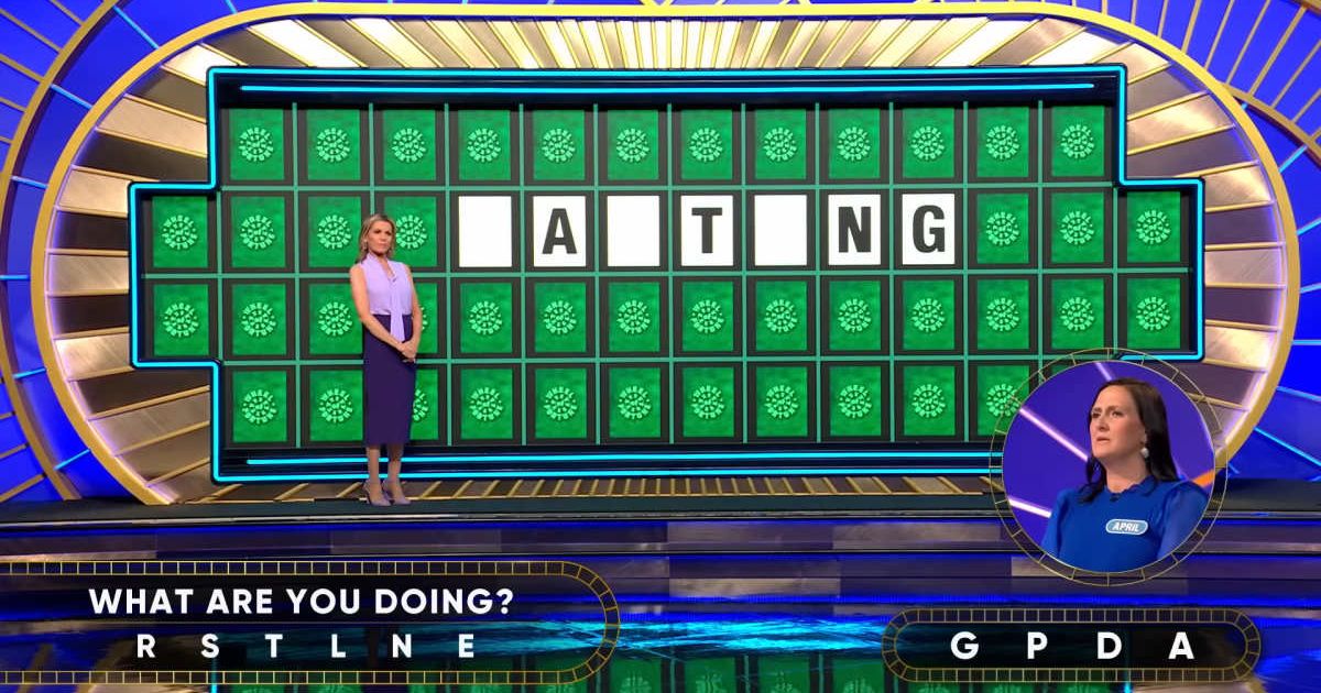 Screenshot showing April Seubert attempting her Bonus Round puzzle (Cover image source: YouTube/Wheel of Fortune)