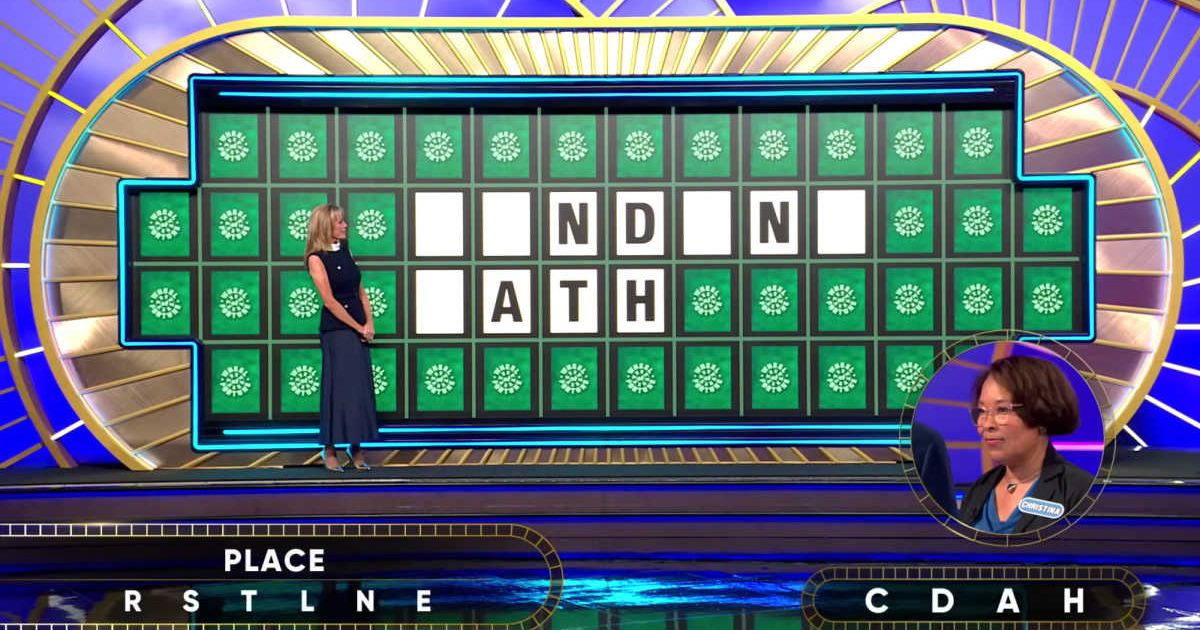 Screenshot showing the contestant trying to solve the puzzle on "Wheel of Fortune." (Cover Image Source: YouTube | Wheel of Fortune)