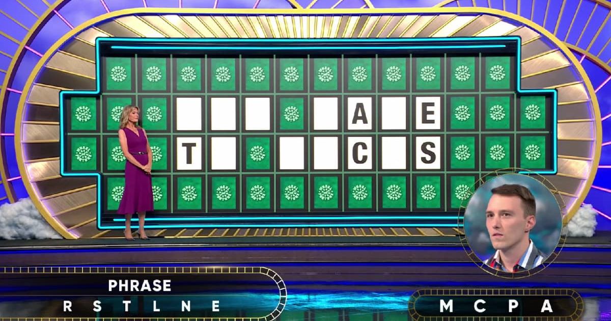 Screenshot showing the contestant trying to solve the puzzle on "Wheel of Fortune." (Cover Image Source: YouTube | Wheel Of Fortune)