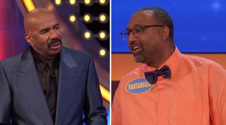 'Family Feud' host Steve Harvey stunned after contestant reveals too many details about his wife