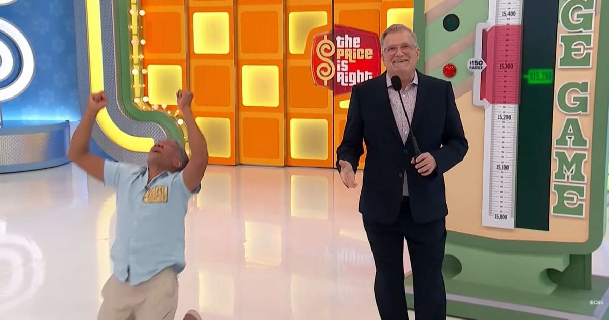 Screenshot showing the player's reaction to the win (Cover image source: YouTube/The Price Is Right)