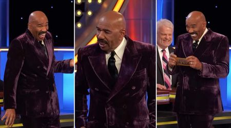 'Family Feud' host Steve Harvey has a wild response while talking about Taylor Swift concert