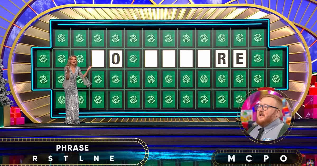 Screenshot showing the player, Noah Kraski attempting his Bonus Round puzzle (Cover image source: YouTube/Wheel of Fortune)