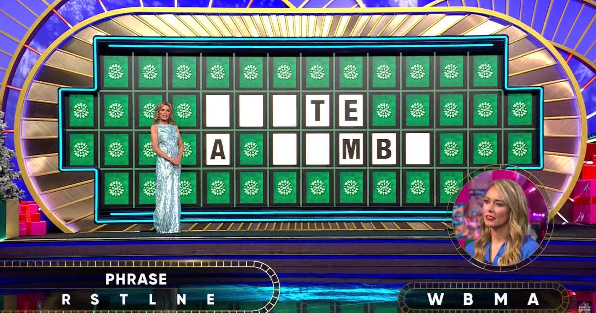 Screenshot showing the contestant trying to solve the puzzle on "Wheel of Fortune" (Cover Image Source: YouTube | Wheel of Fortune)