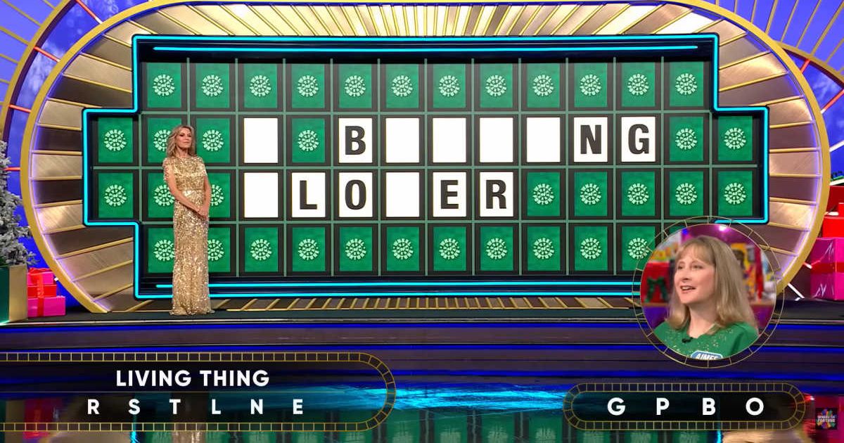Screenshot showing Aimee Ursitti attempting her Bonus Round puzzle (Cover image source: YouTube/Wheel of Fortune)