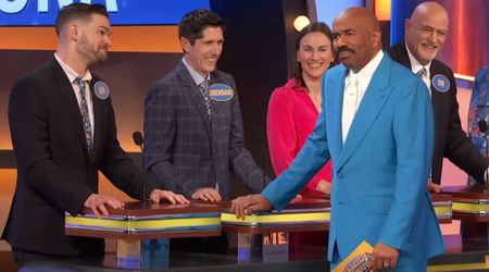 'Family Feud' host Steve Harvey wasn't too excited hearing a contestant's answer about exes