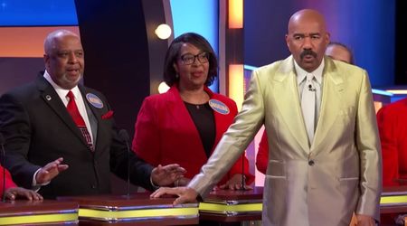 'Family Feud' host Steve Harvey tries to defend contestant from his wife after risky answer