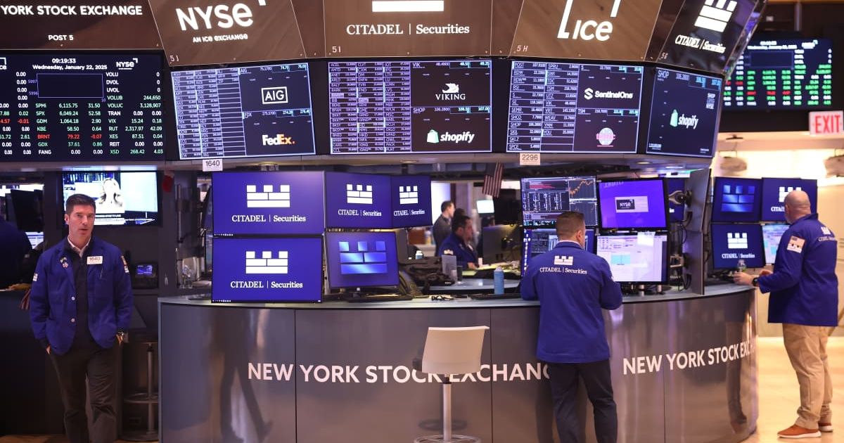 The New York Stock Exchange during morning trading on January 22, 2025 (Cover image source: Getty Images | Spencer Platt)
