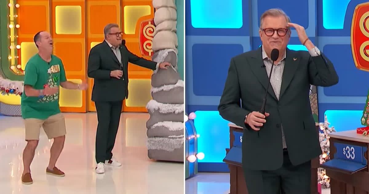 Screenshots showing the player and Drew Carey's reaction to the close call (Cover image source: YouTube/Wheel of Fortune)