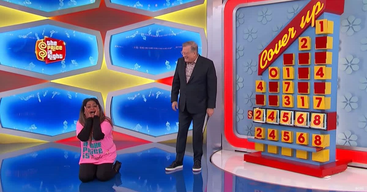 Screenshot showing the contestant's reaction to the win (Cover image source: YouTube/The Price Is Right)