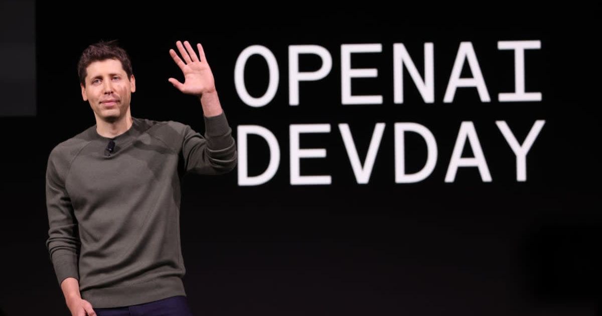 OpenAI CEO Sam Altman speaks during the OpenAI DevDay event (Image source: Getty Images/Photo by Justin Sullivan)