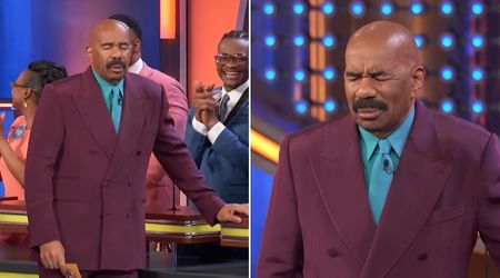 'Family Feud' host Steve Harvey almost tears up as an answer brings out painful childhood memories