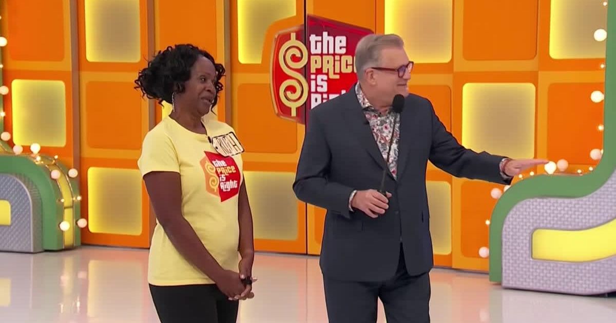 Screenshot showing the contestant and Drew Carey on "The Price Is Right" (Cover Image Source: YouTube | The Price Is Right)