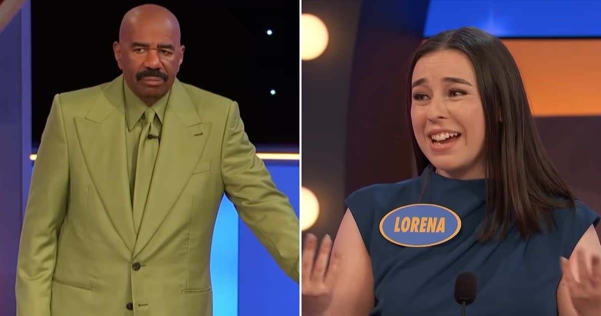 Screenshots showing Harvey and the player's reactions (Cover image source: YouTube/Family Feud)