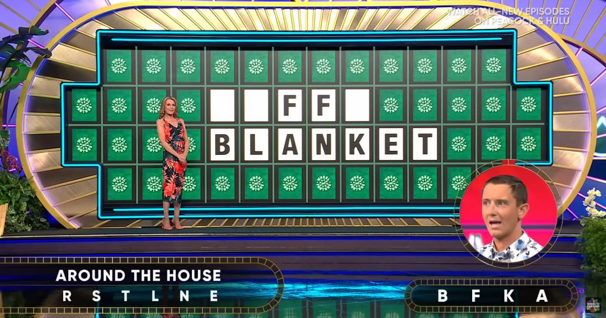 Screenshot showing Chad Hedrick attempting his Bonus Round puzzle (Cover image source: YouTube/Wheel of Fortune)