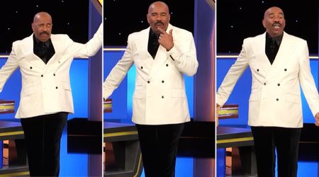 'Family Feud' host Steve Harvey has a cheeky response to a compliment about his lips