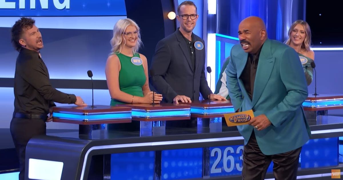 Screenshot showing Steve Harvey roasting the player's answer (Cover image source: YouTube/Family Feud)