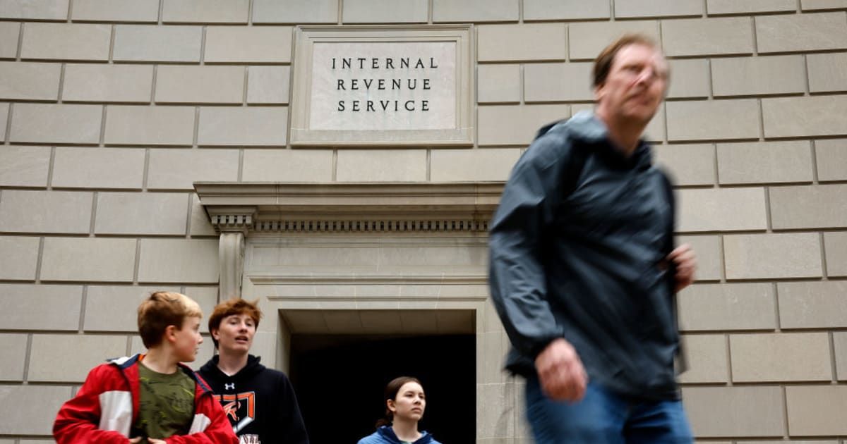 Representative image of people walking out of an IRS office (Cover image source: Getty Images | Photo by Chip Somodevilla)