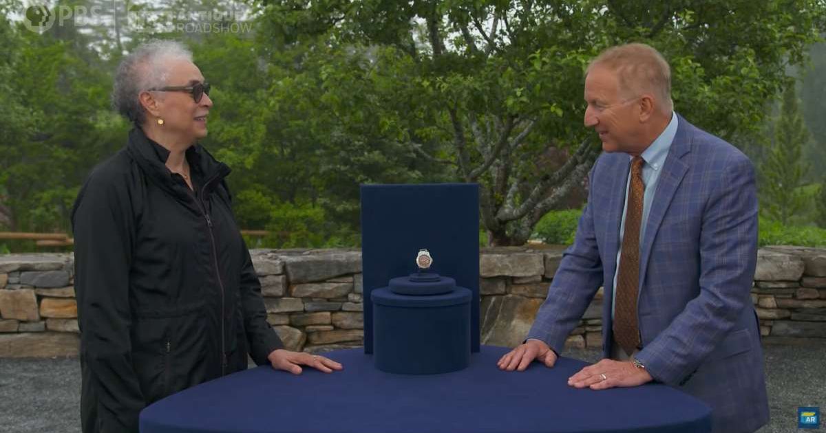 Screenshot showing the guest, the Rolex and the expert on the show (Cover image source: YouTube/The Antiques Roadshow PBS)