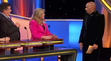 'Family Feud' host Steve Harvey stares in disbelief at player after hearing her unexpected answer