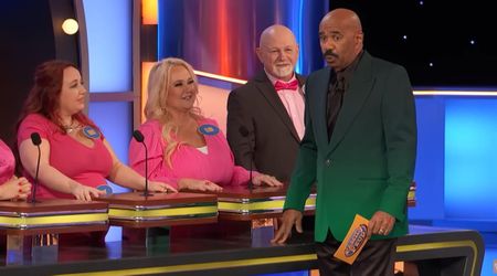 'Family Feud' host Steve Harvey cracks up over an unexpected 'public steam room' question