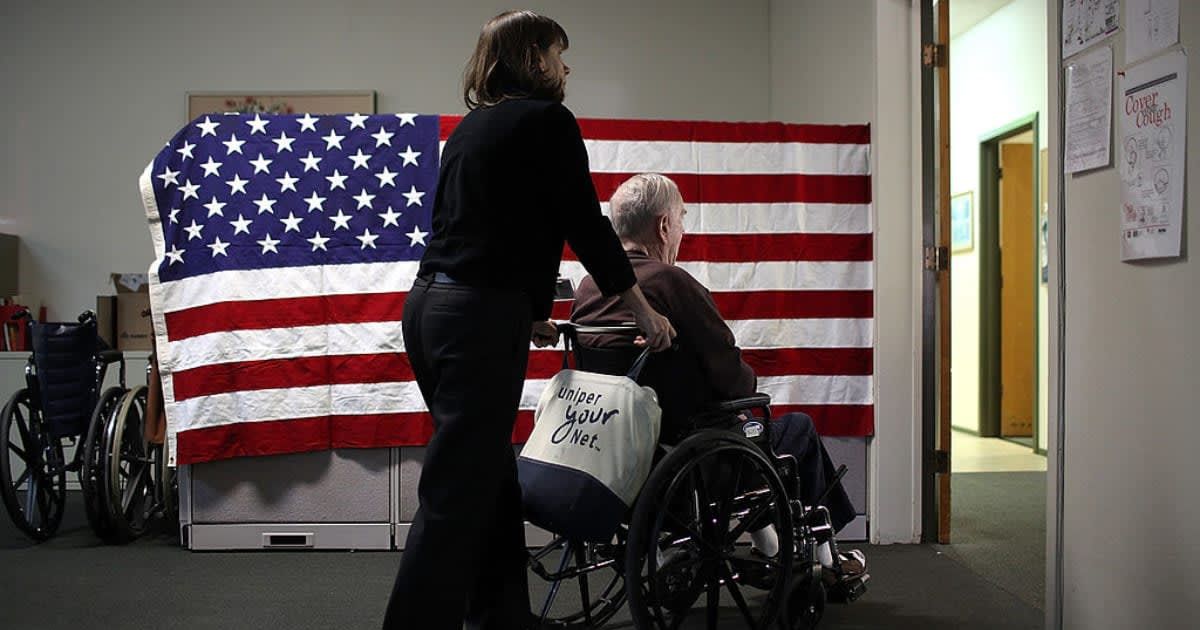 Representative image of a patient being wheeled out. (Cover Image Source: Getty Images | Photo by Justin Sullivan)